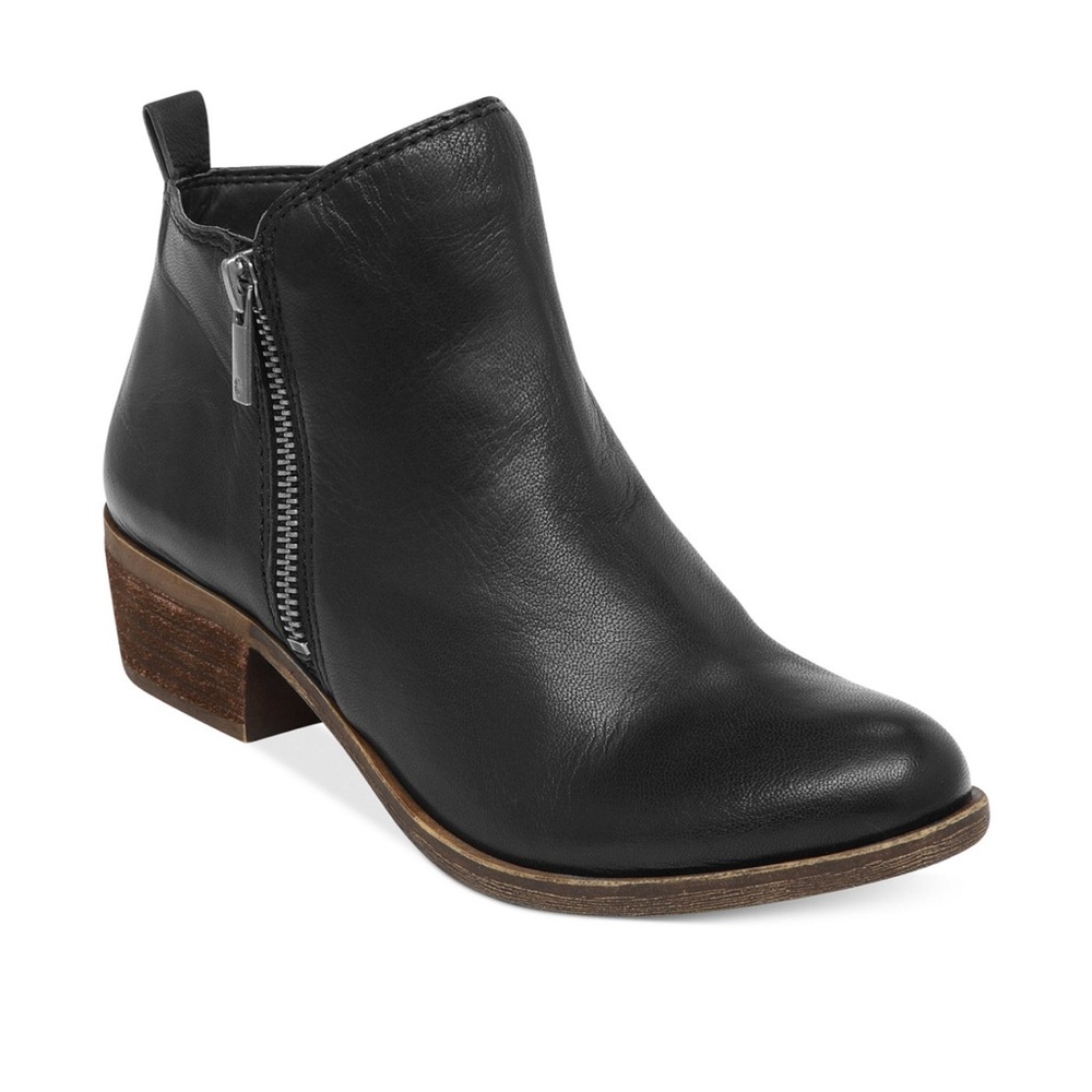 Lucky Brand “Basel” Black Ankle Booties